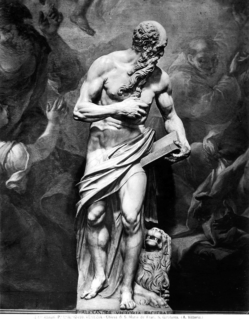 Statue af Skt. Hieronymus af Alessandro Vittoria