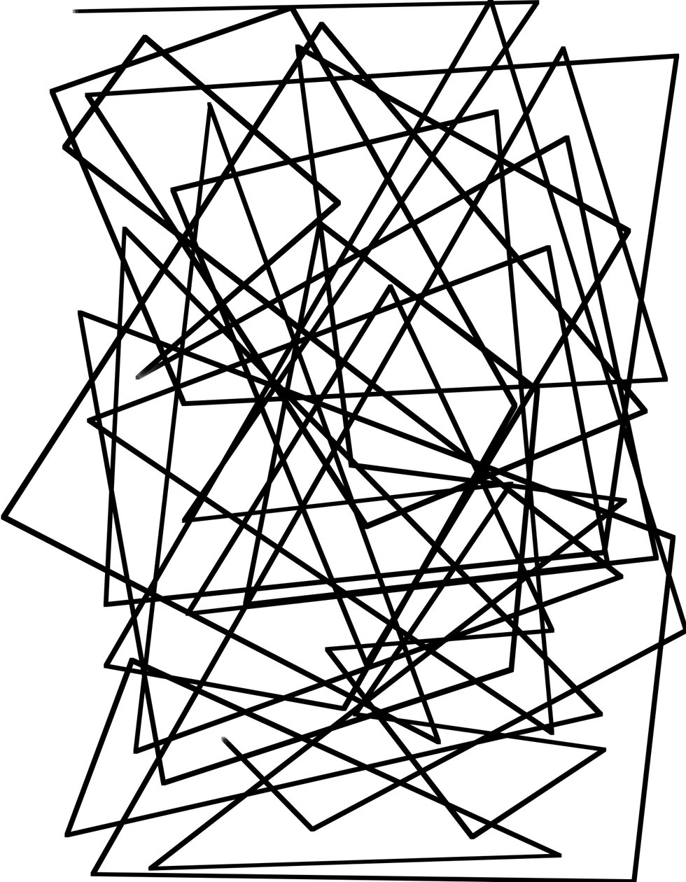 Skov, 2019, (tegning) af Alex Caminker
