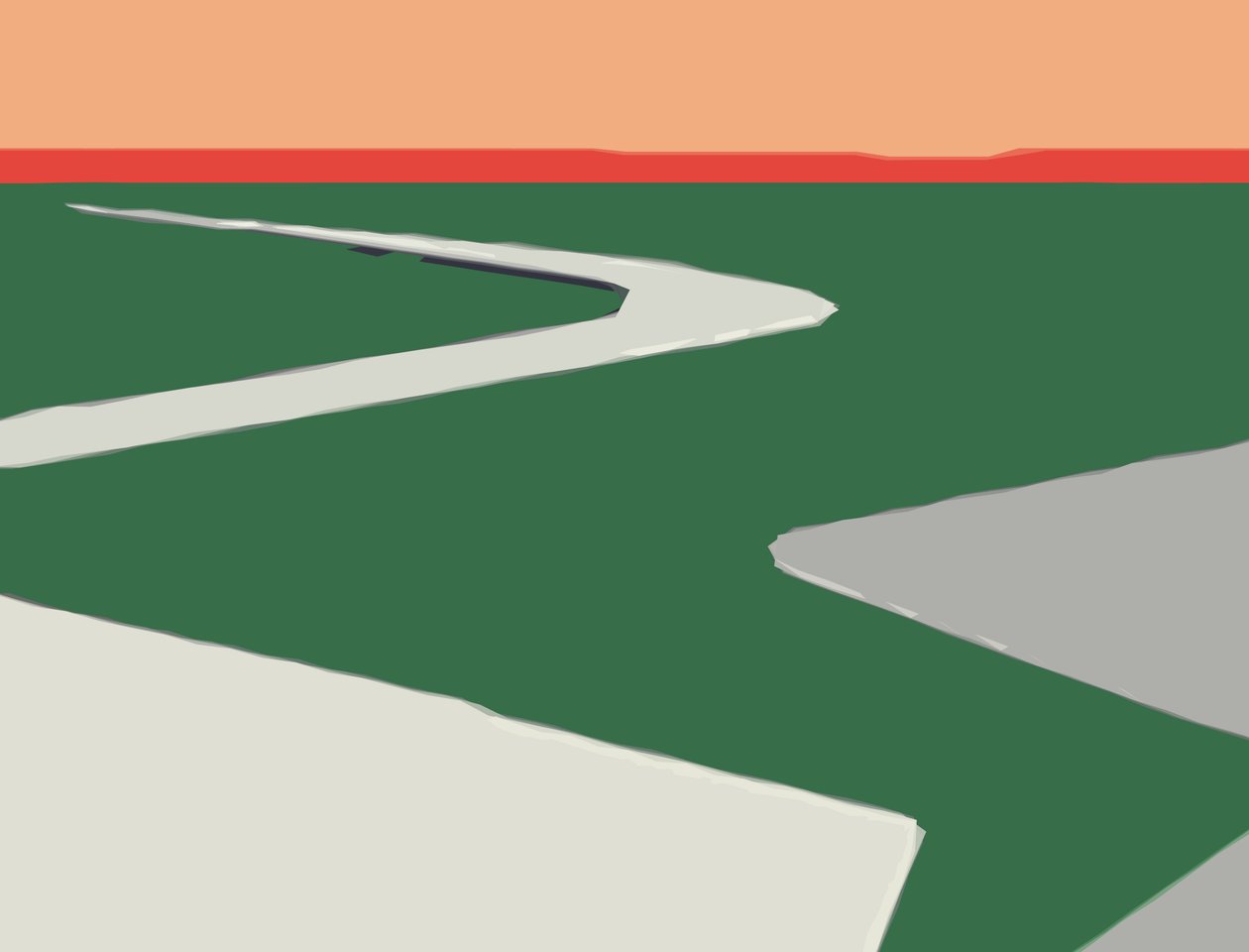 Horizon.Road, 2016, (c-print) af Alex Caminker