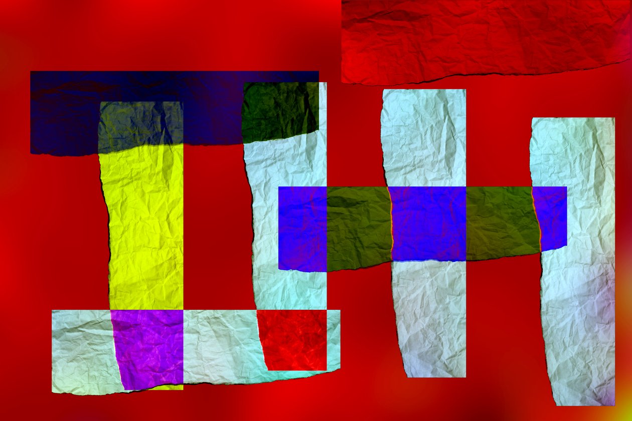 etude #10,2019,(blandet medier) af Alex Caminker