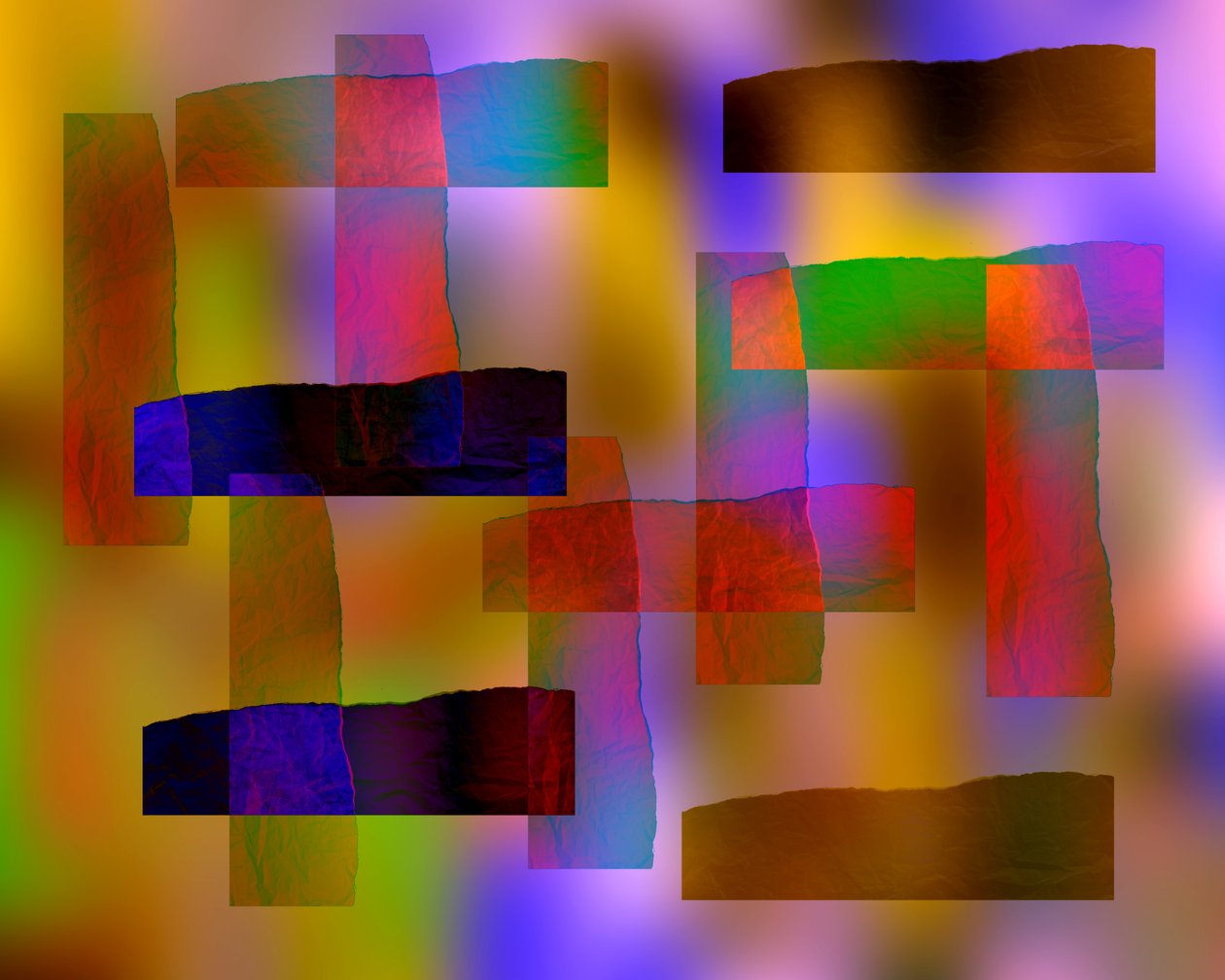 etude #11,2019,(blandet medier) af Alex Caminker