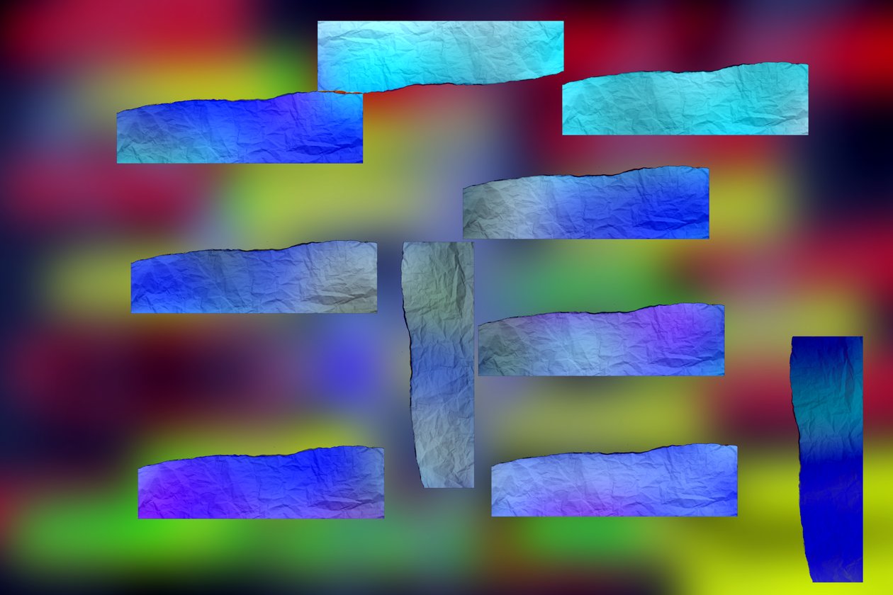 etude #2,2019,(blandet medier) af Alex Caminker