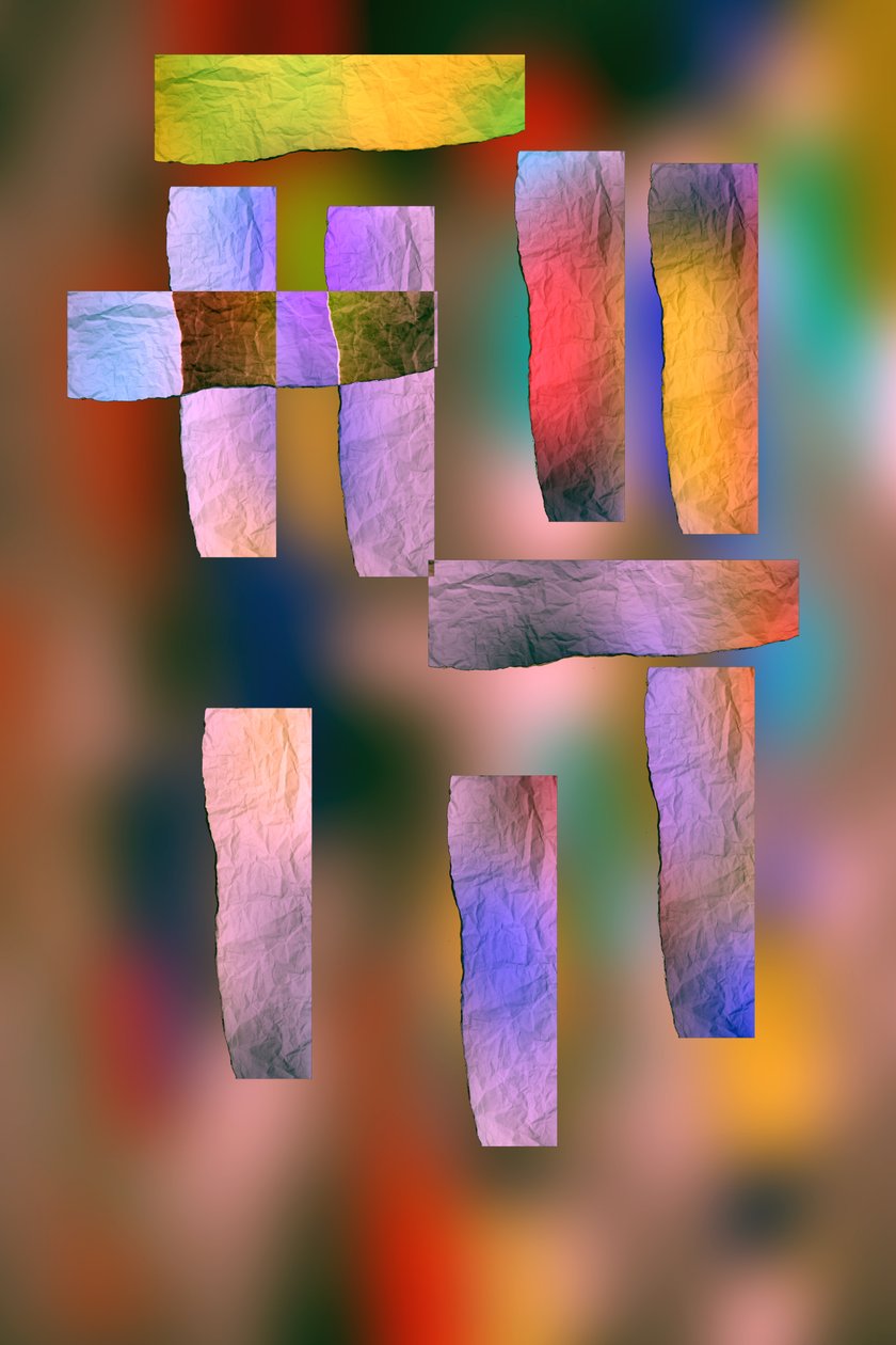etude #4,2019,(blandet medier) af Alex Caminker