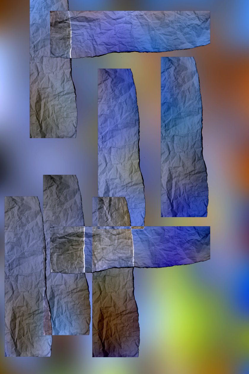etude #6,2019,(blandet medier) af Alex Caminker