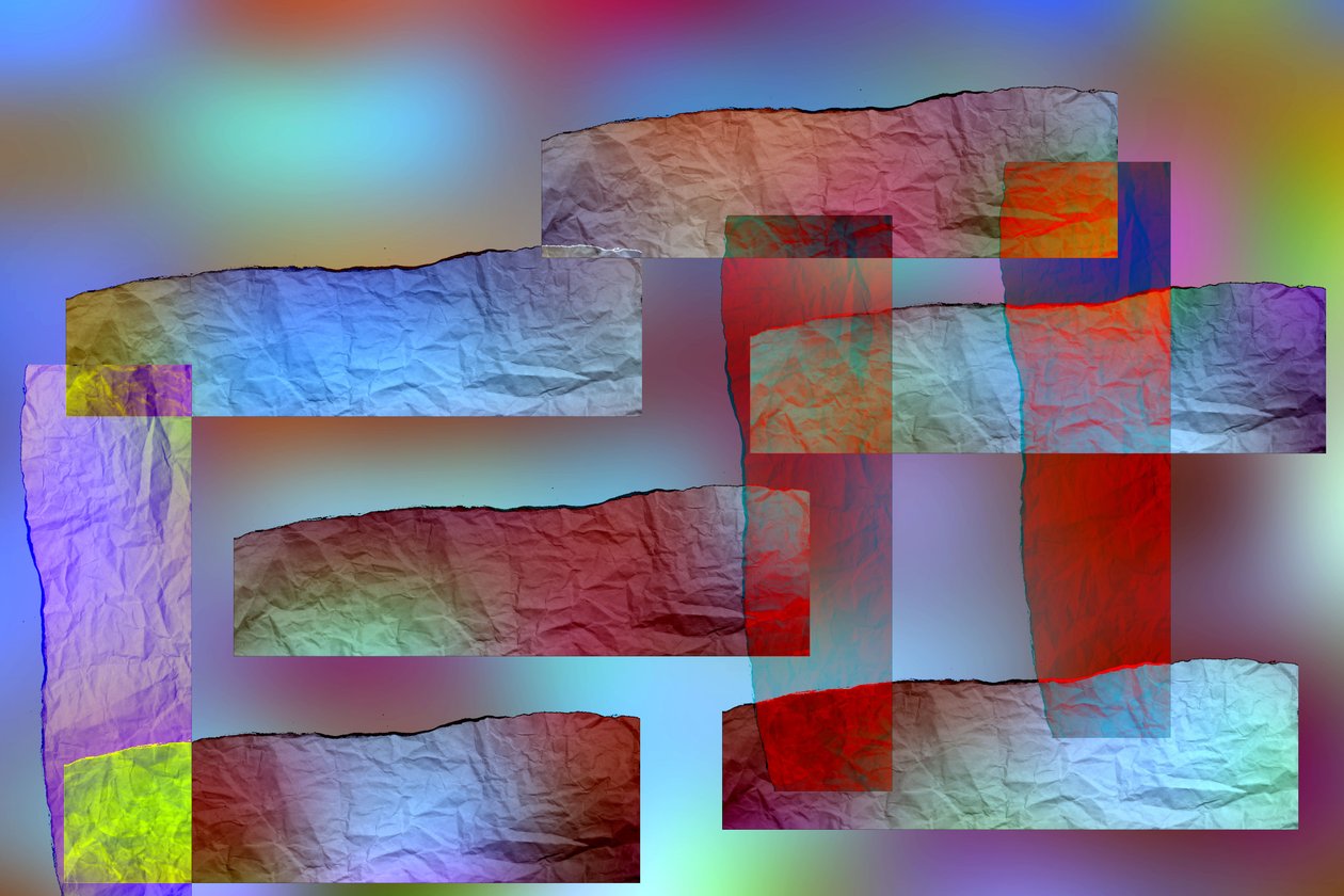 etude #7,2019,(blandet medier) af Alex Caminker