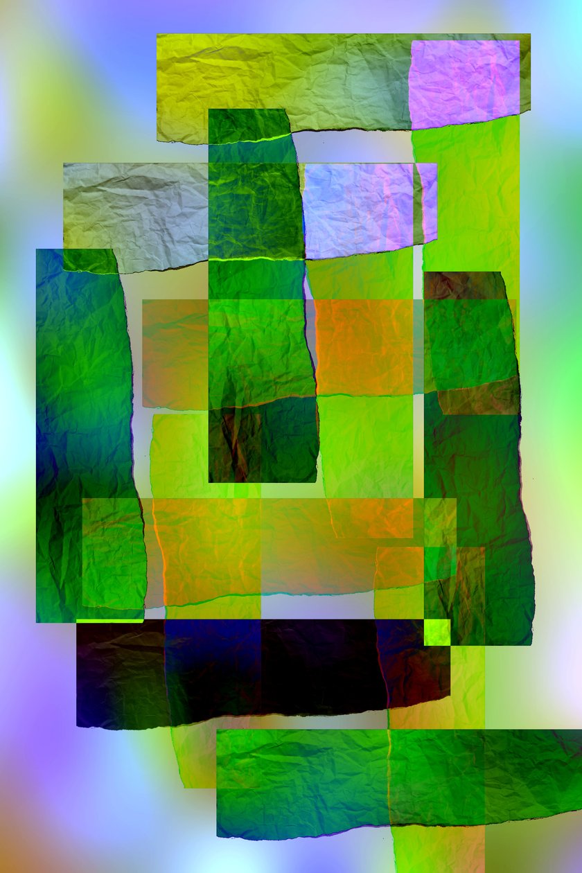etude #8,2019,(blandet medier) af Alex Caminker