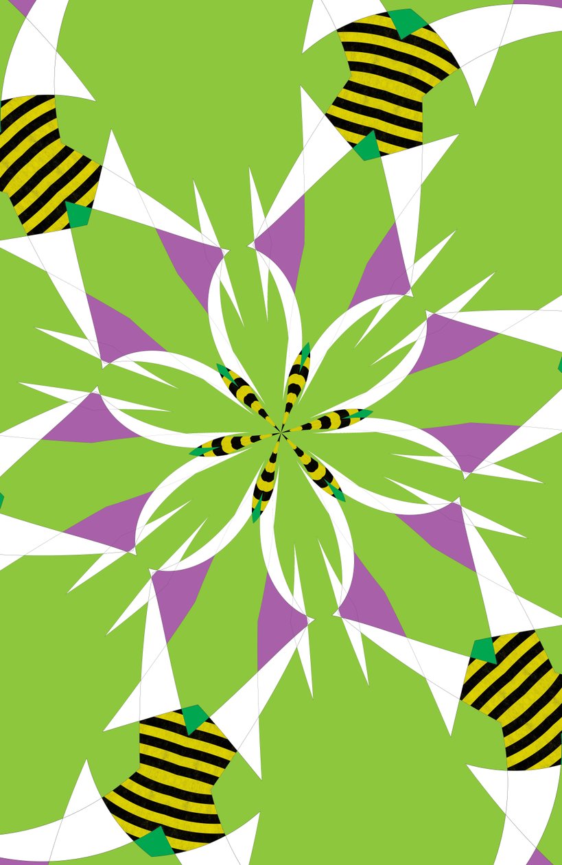 blomster #3,2019,(mixed media) af Alex Caminker