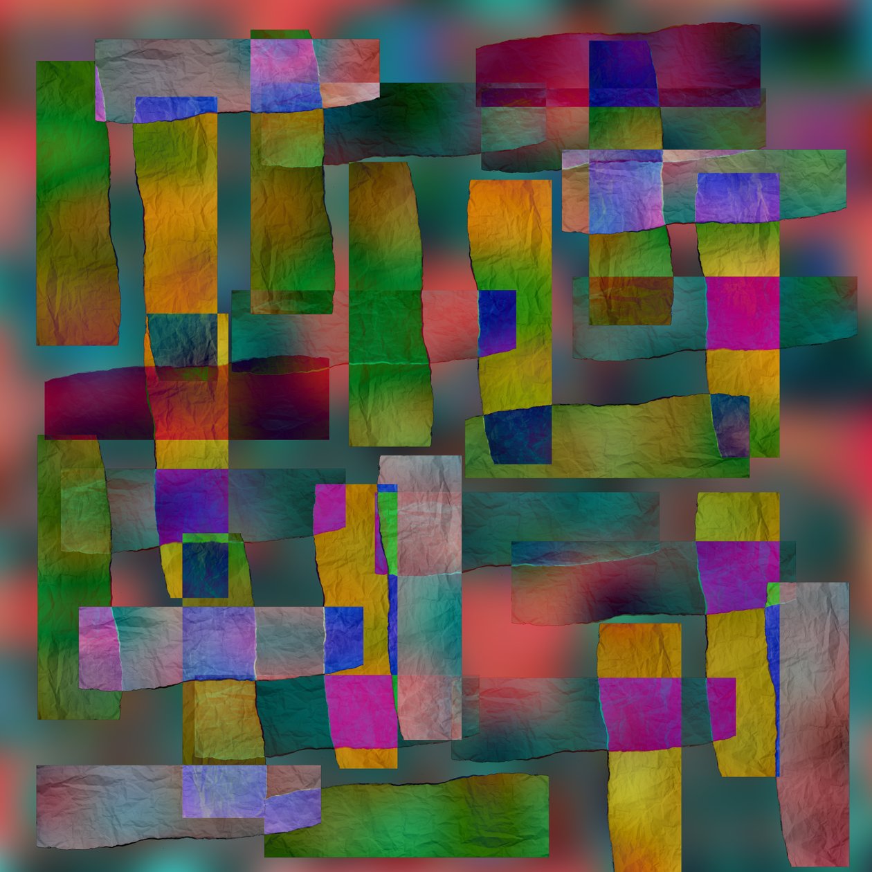 skovens aften, 2019, (blandet medier) af Alex Caminker