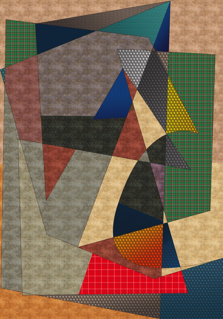 liggende #33,2019,(blandet medier) af Alex Caminker