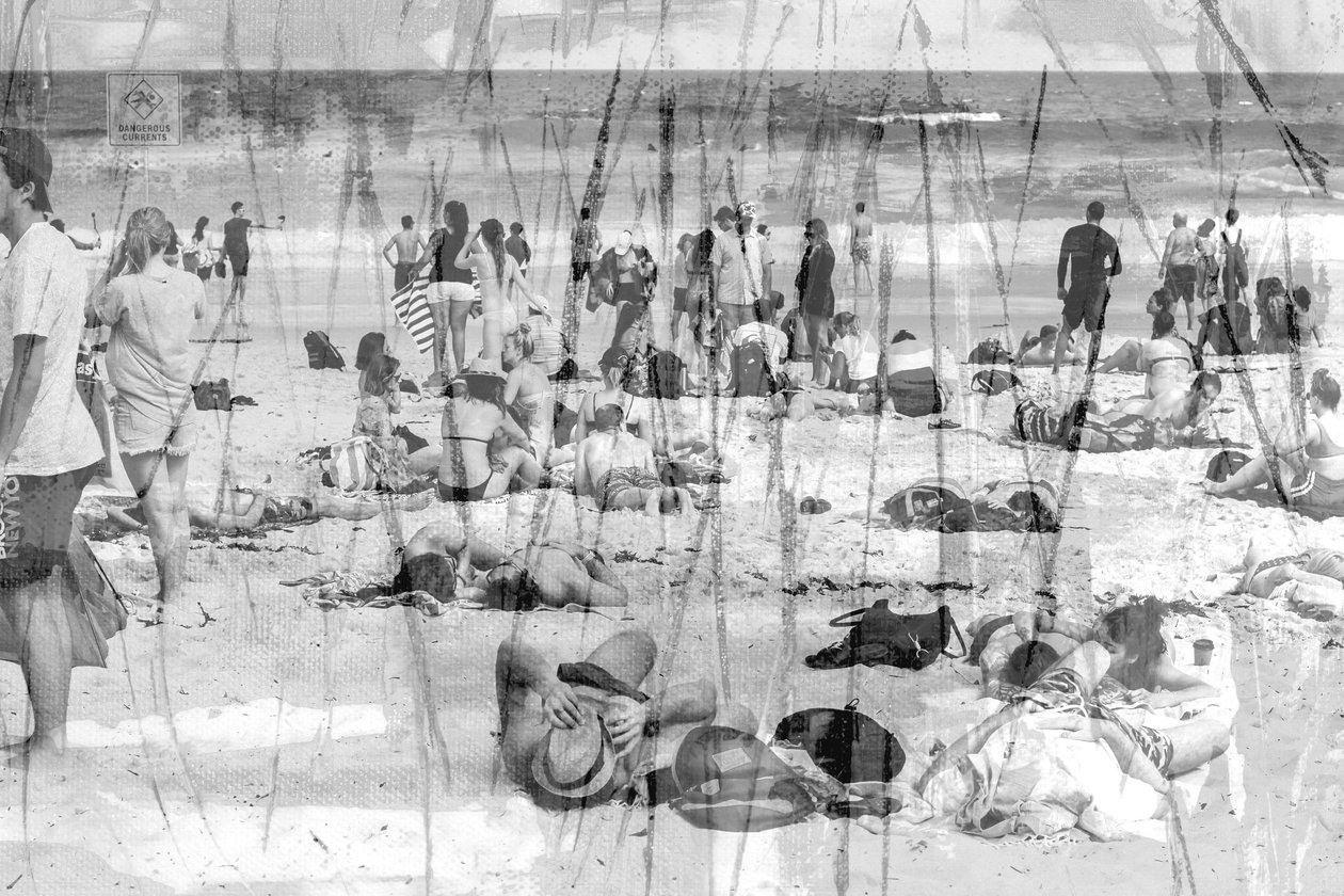 musikalsk notation, 2019, (blandet medier) af Alex Caminker