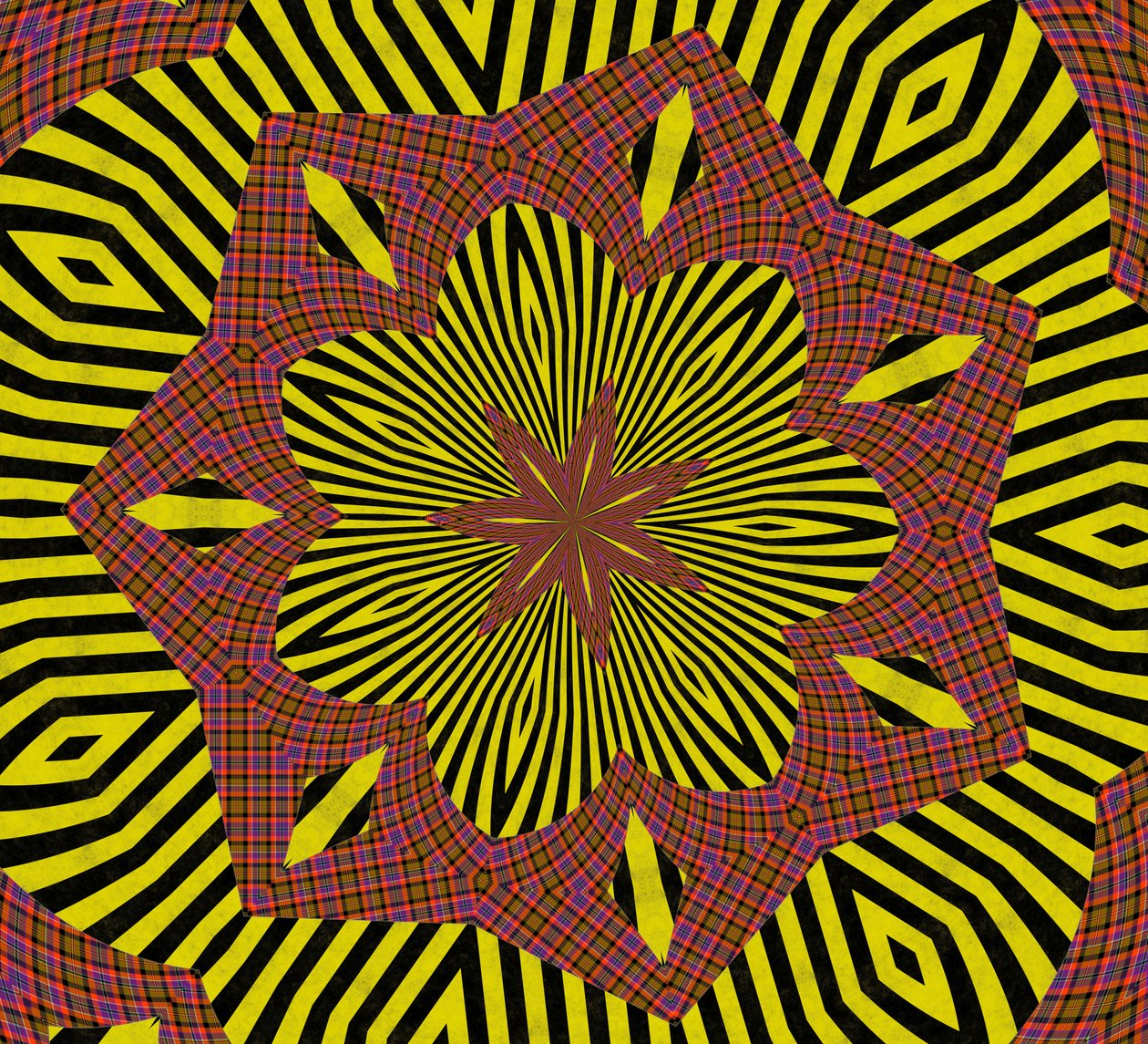 ornament #31,2019,(blandet medier) af Alex Caminker