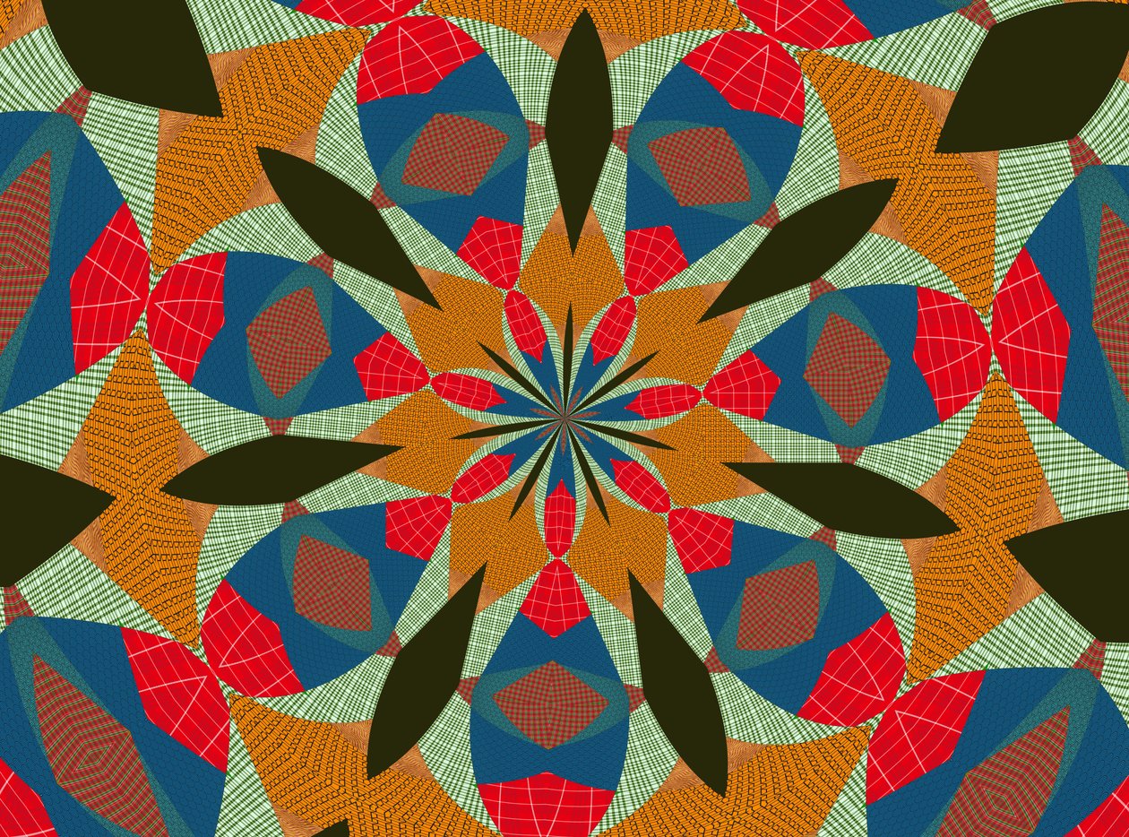 ornament #40,2019,(blandet medier) af Alex Caminker
