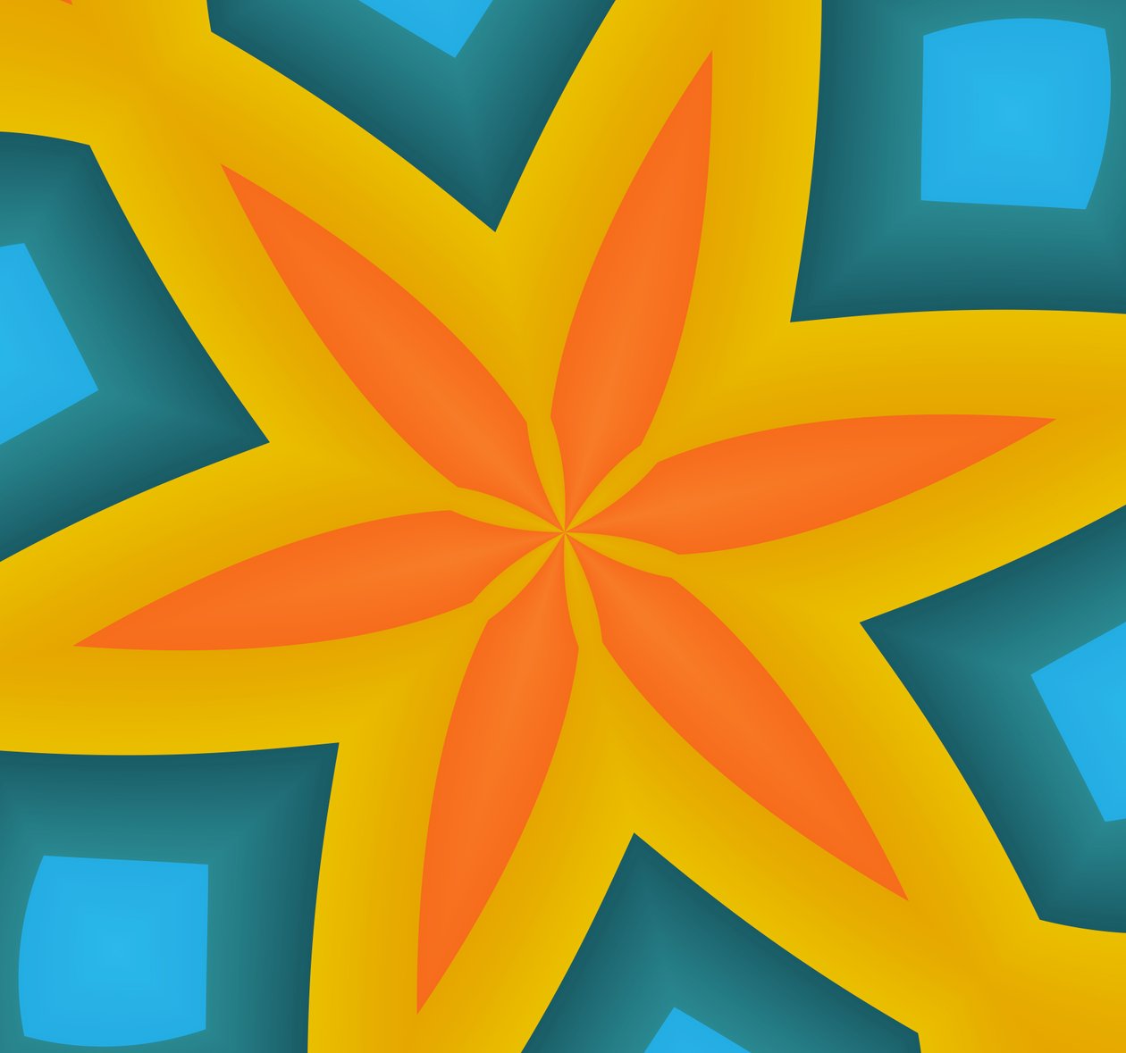 søstjerne, 2019, (gradient) af Alex Caminker