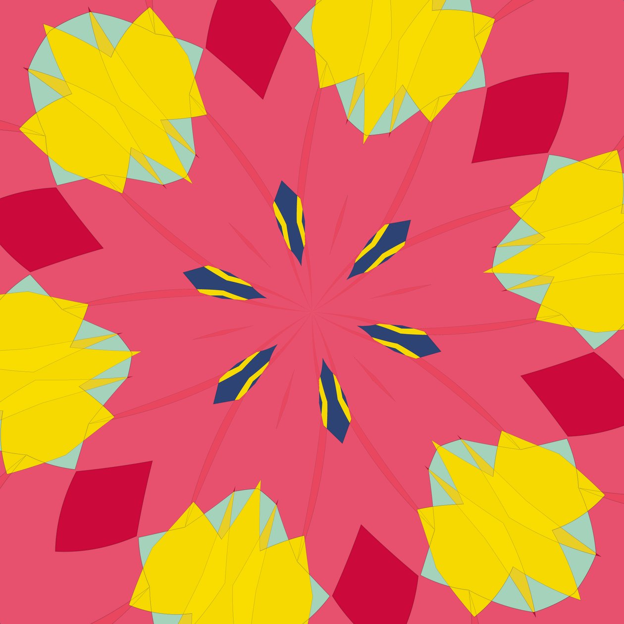 symmetri #44,2019,(blandet medier) af Alex Caminker