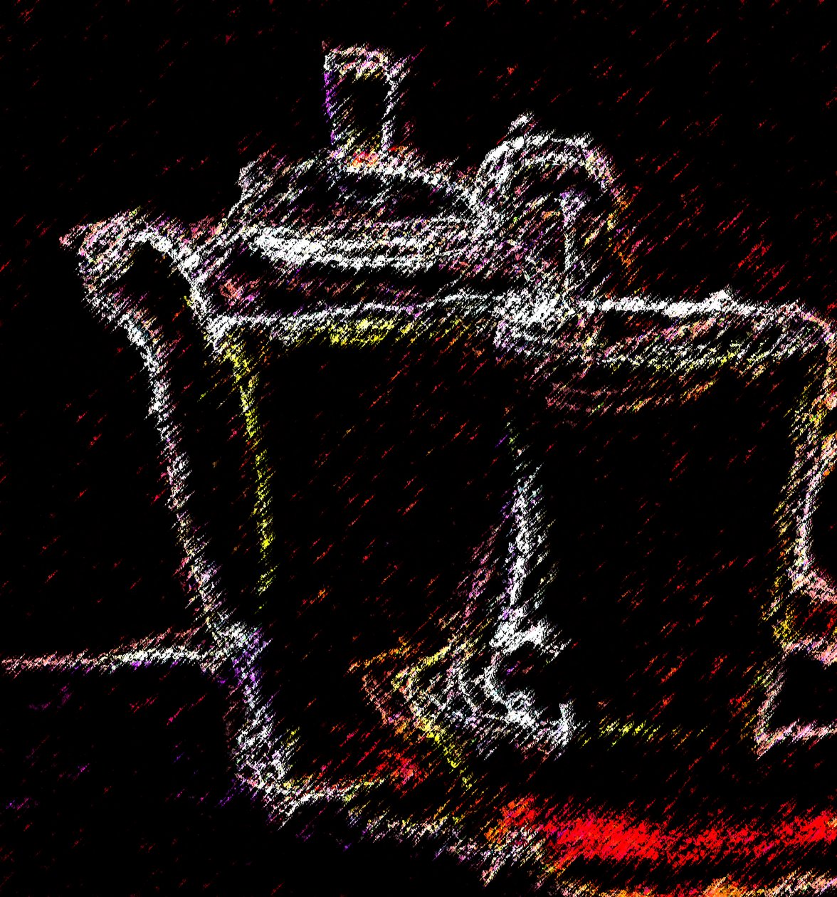 teatime, 2020, (blandet medier) af Alex Caminker