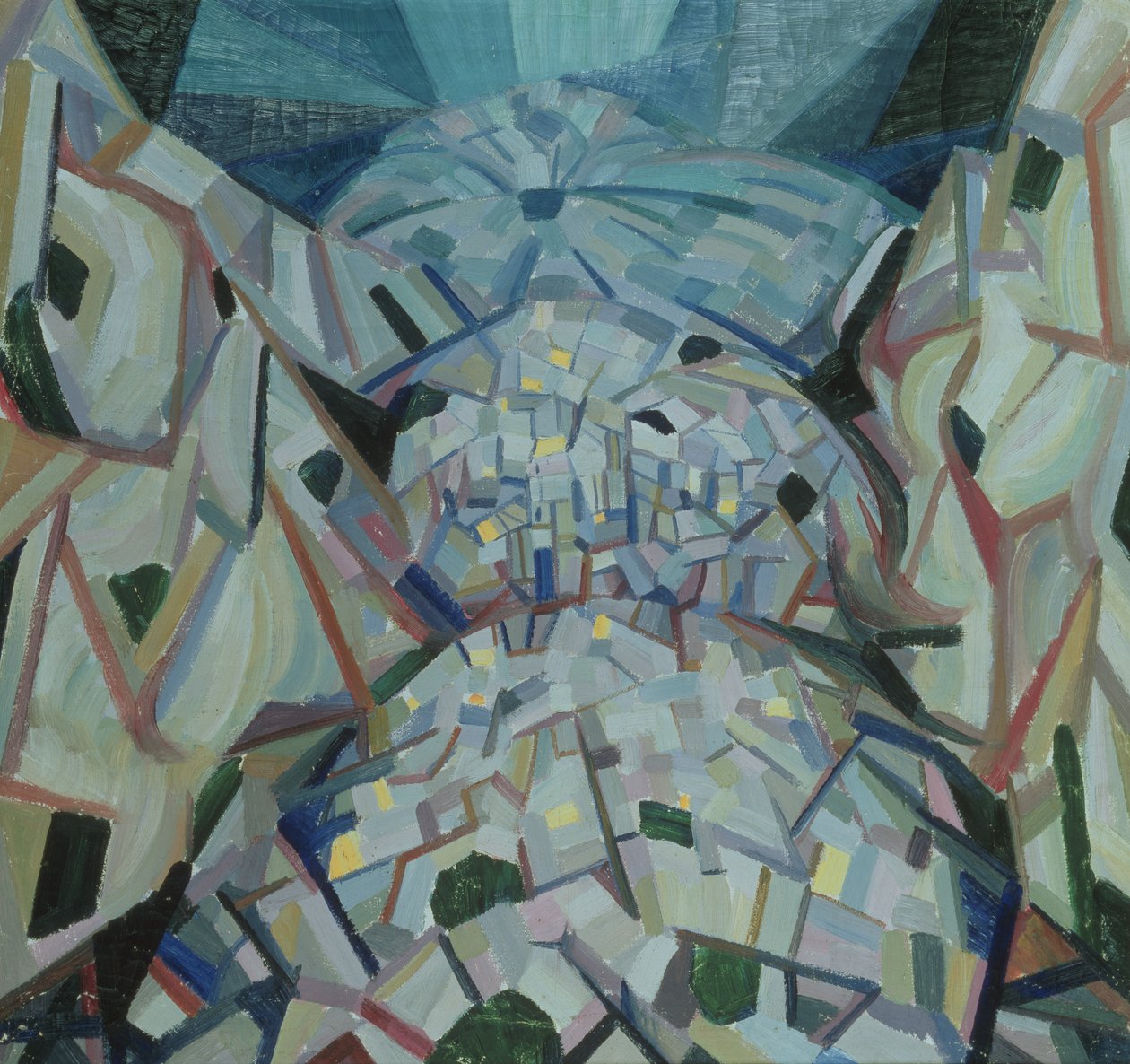 Abstrakt Landskab, ca. 1913-15 af Alexander Bogomazov