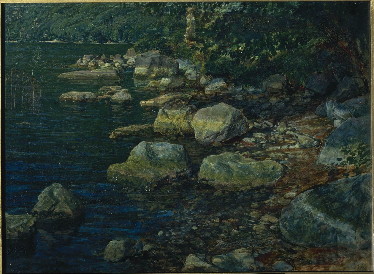 Vand og sten i nærheden af Palazzuola af Alexander Andreyevich Ivanov