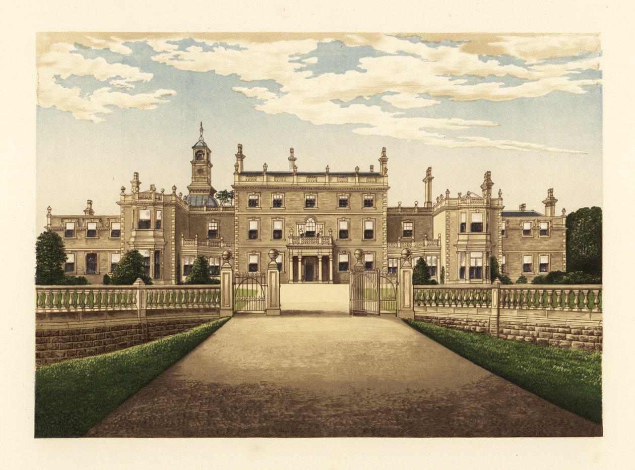 Bulwell Hall, Nottinghamshire, England. af Alexander Francis (after) Lydon