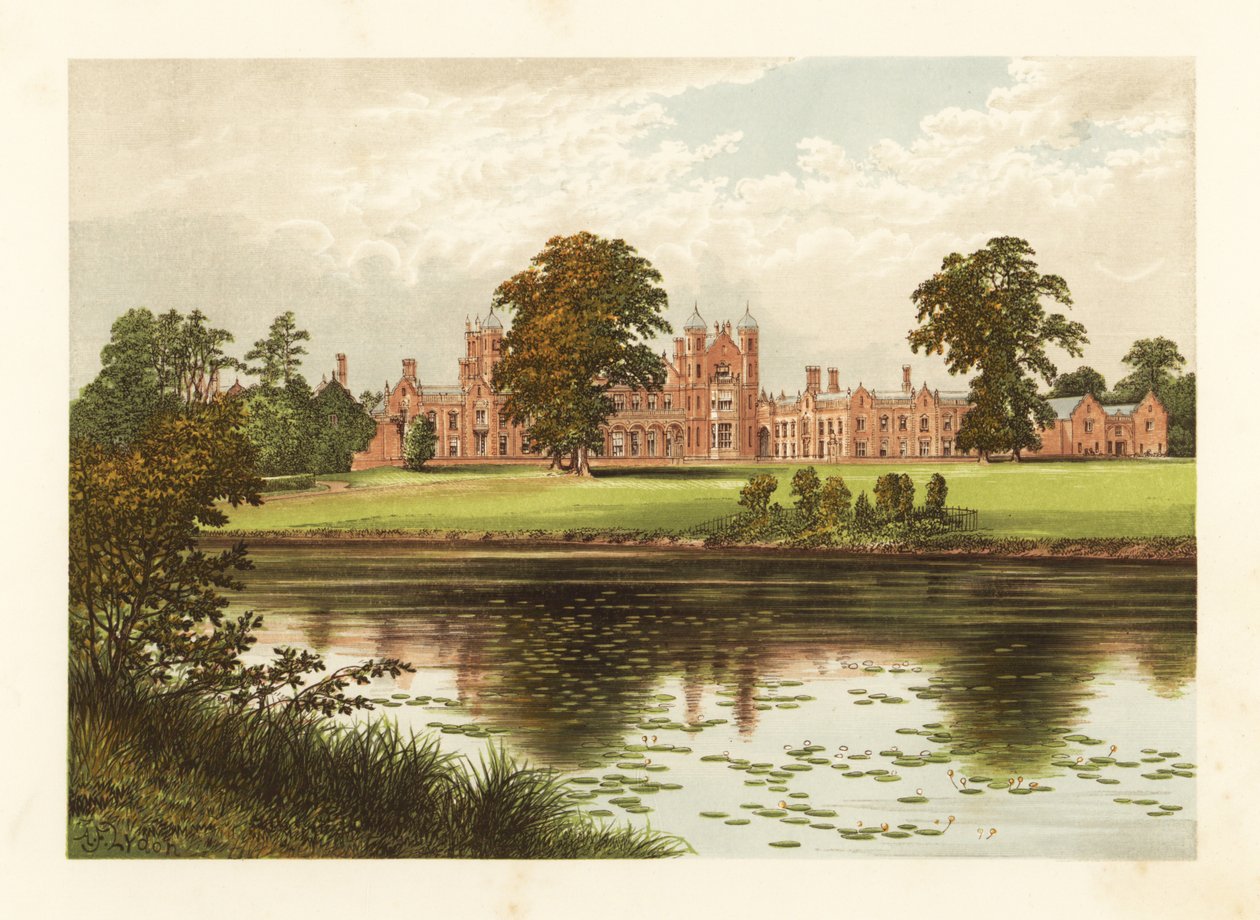 Capesthorne Hall, Cheshire, England. af Alexander Francis (after) Lydon