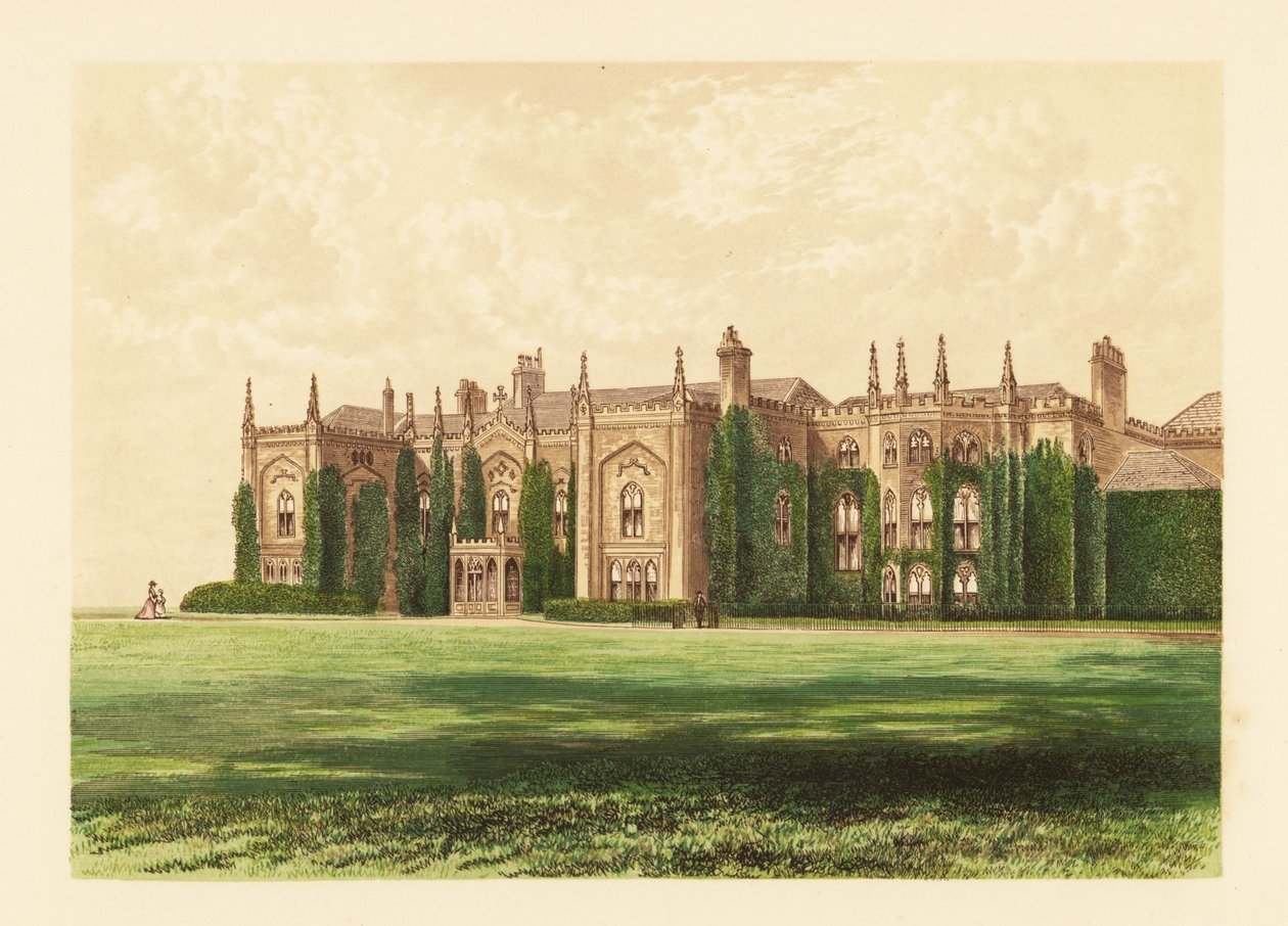 Combermere Abbey, Shropshire, England. af Alexander Francis (after) Lydon