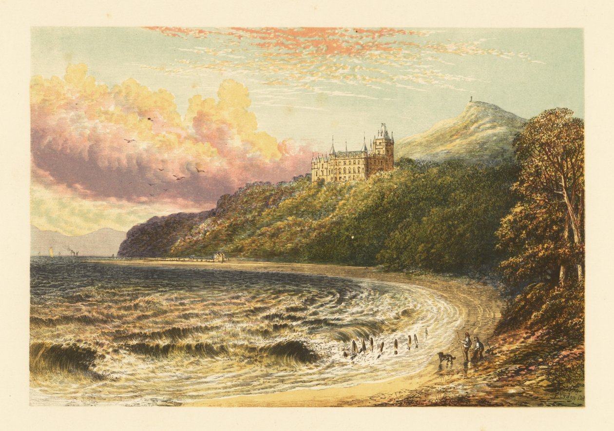 Dunrobin Castle, Sutherlandshire, Skotland. af Alexander Francis (after) Lydon