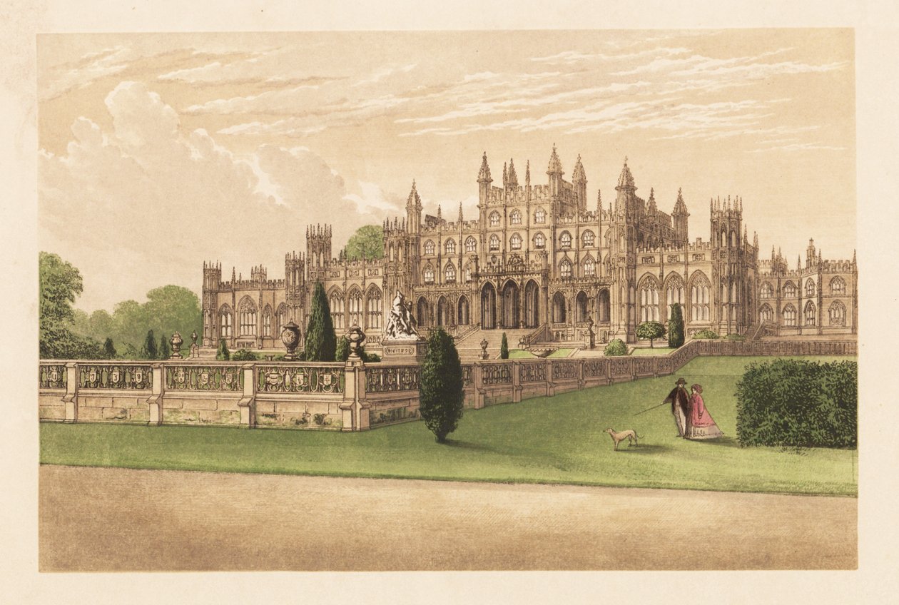 Eaton Hall, Cheshire, England. af Alexander Francis (after) Lydon