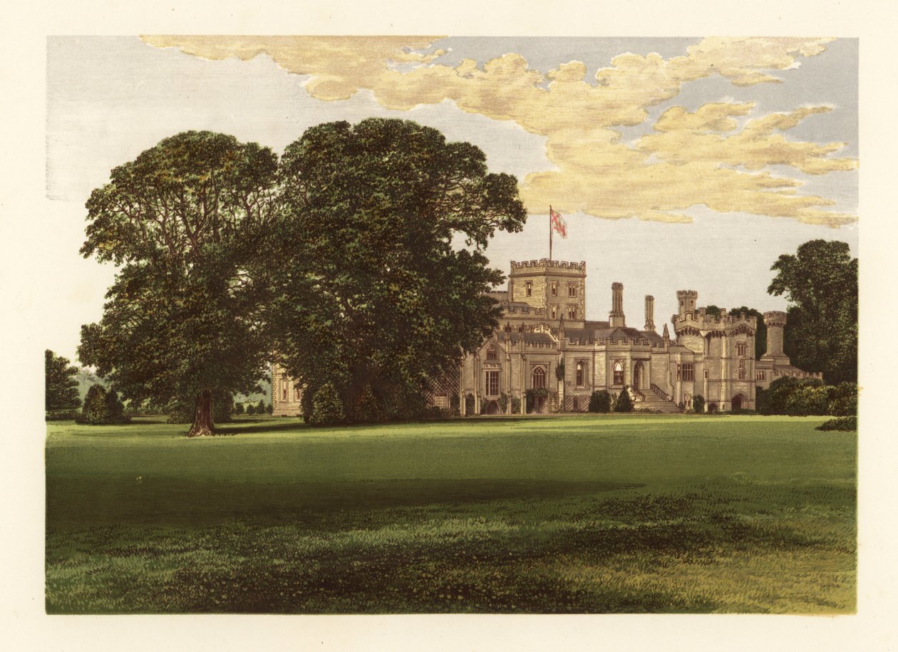 Elton Hall, Northamptonshire, England. af Alexander Francis (after) Lydon