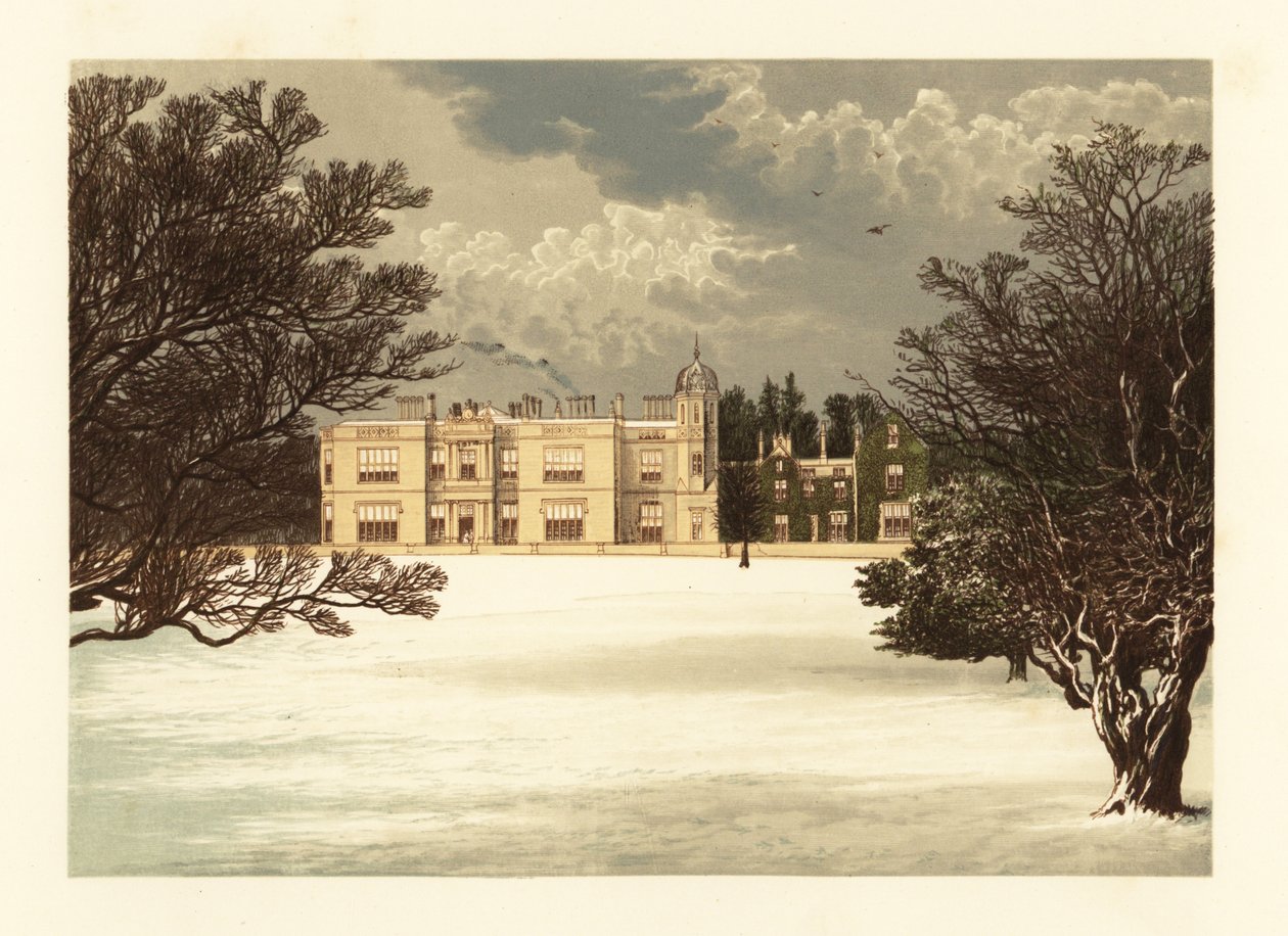 Eshton Hall, Yorkshire, England. af Alexander Francis (after) Lydon
