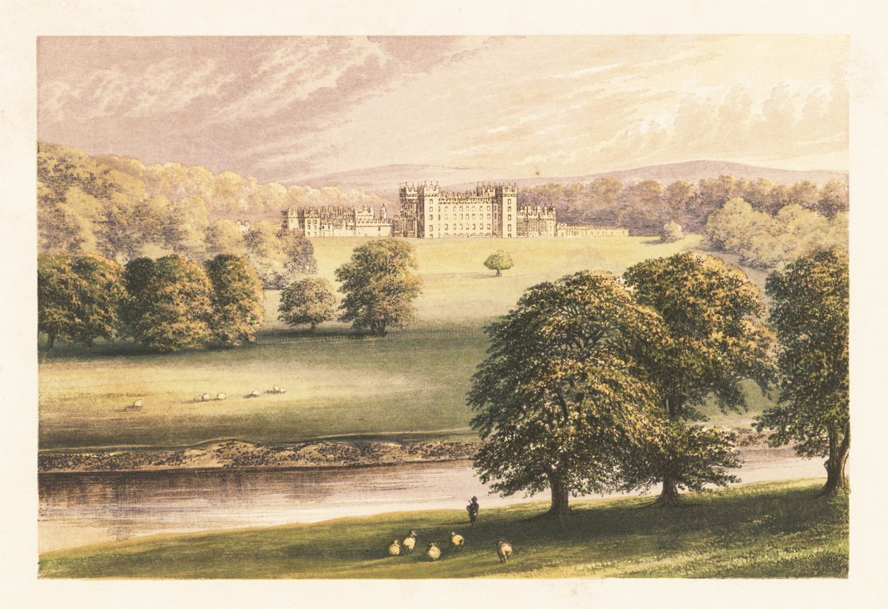 Floors Castle, Roxburghshire, Skotland. af Alexander Francis (after) Lydon