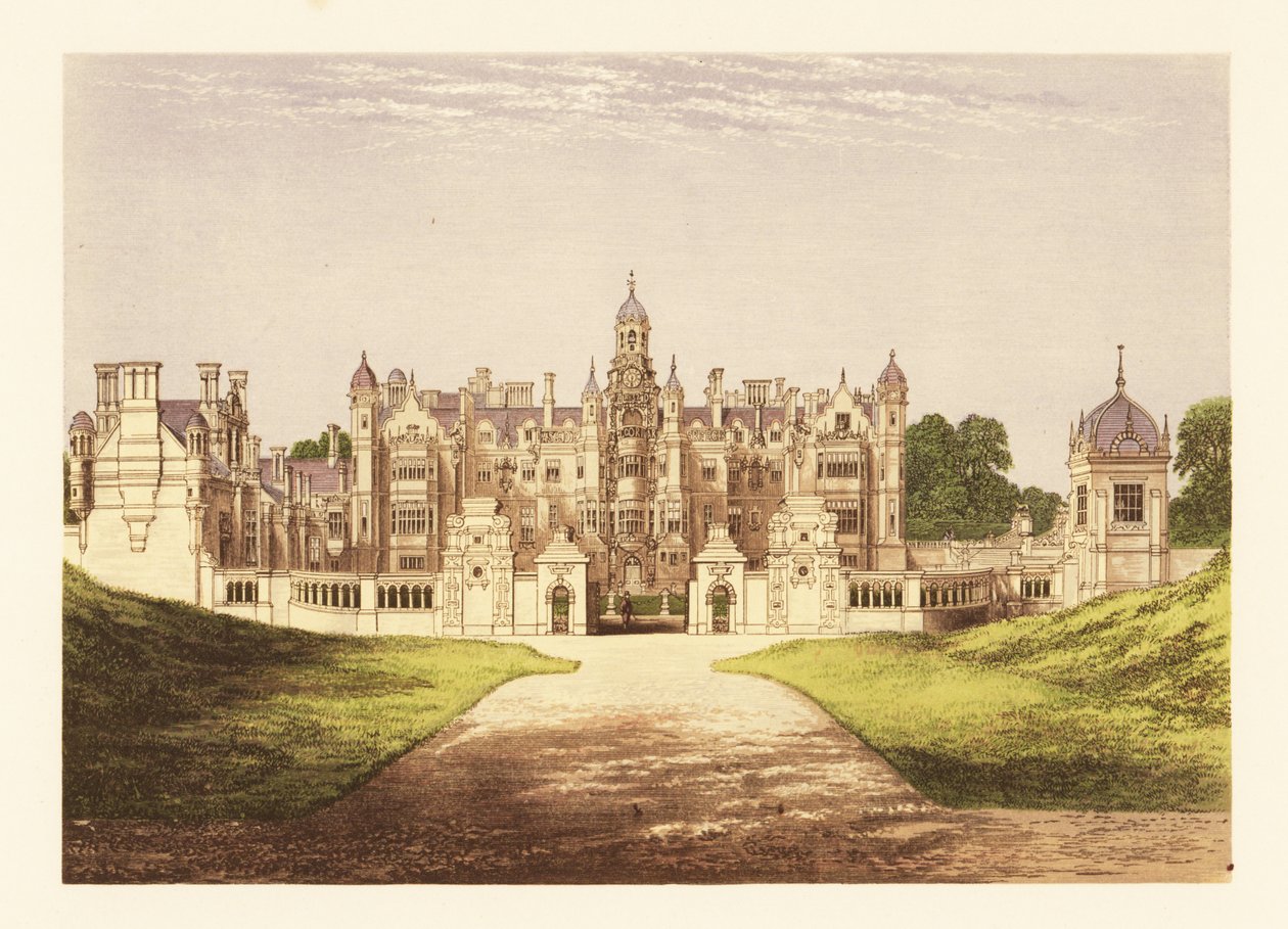Harlaxton Manor, Lincolnshire, England. af Alexander Francis (after) Lydon