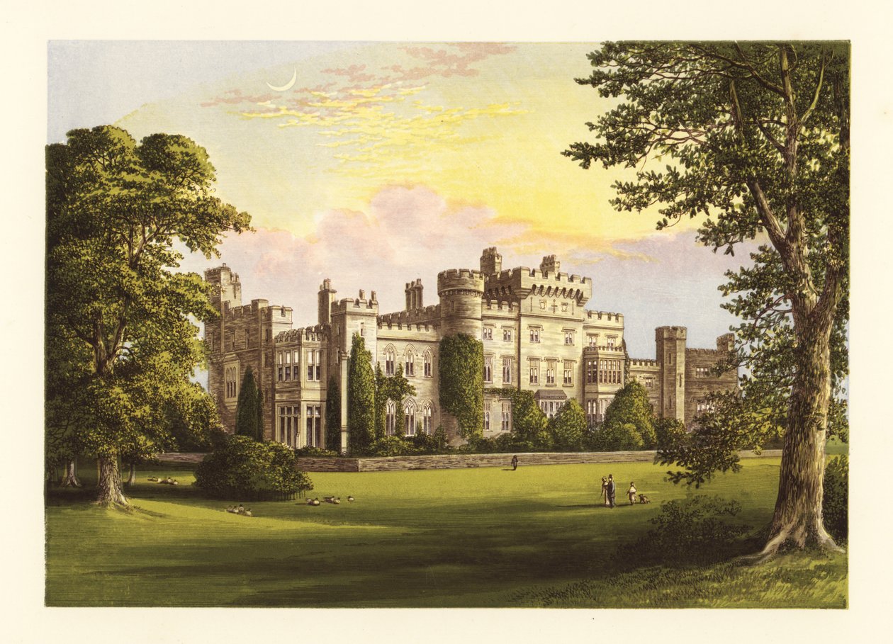 Hawarden Castle, Flintshire, Wales. af Alexander Francis (after) Lydon