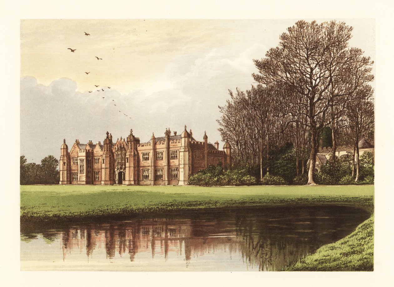 Hengrave Hall, Suffolk, England. af Alexander Francis (after) Lydon