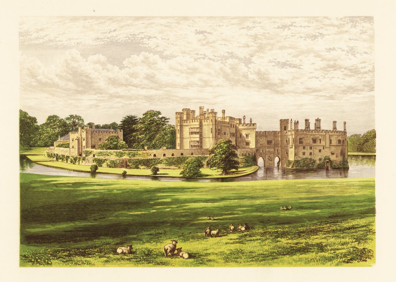 Leeds Castle, Kent, England. af Alexander Francis (after) Lydon