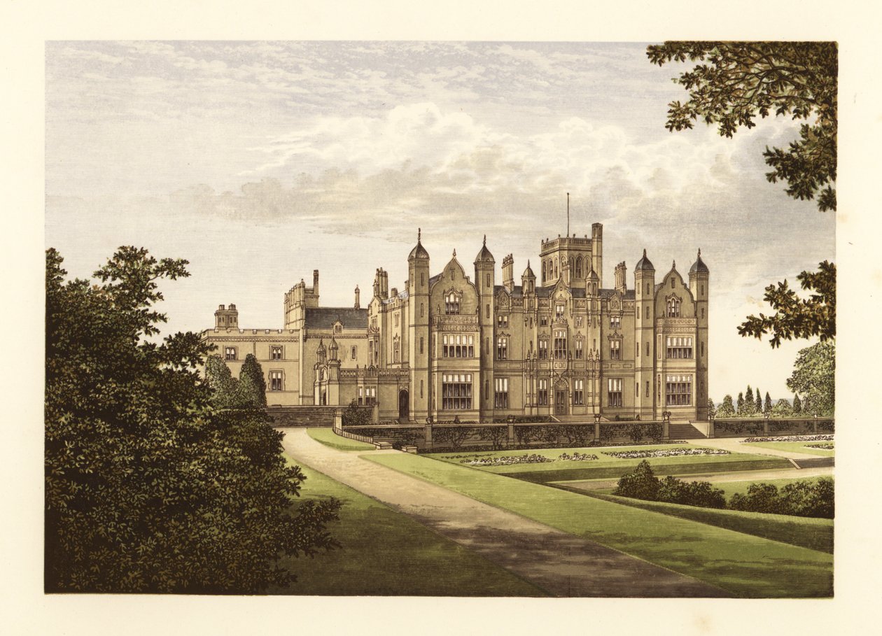 Merevale Hall, Warwickshire, England. af Alexander Francis (after) Lydon