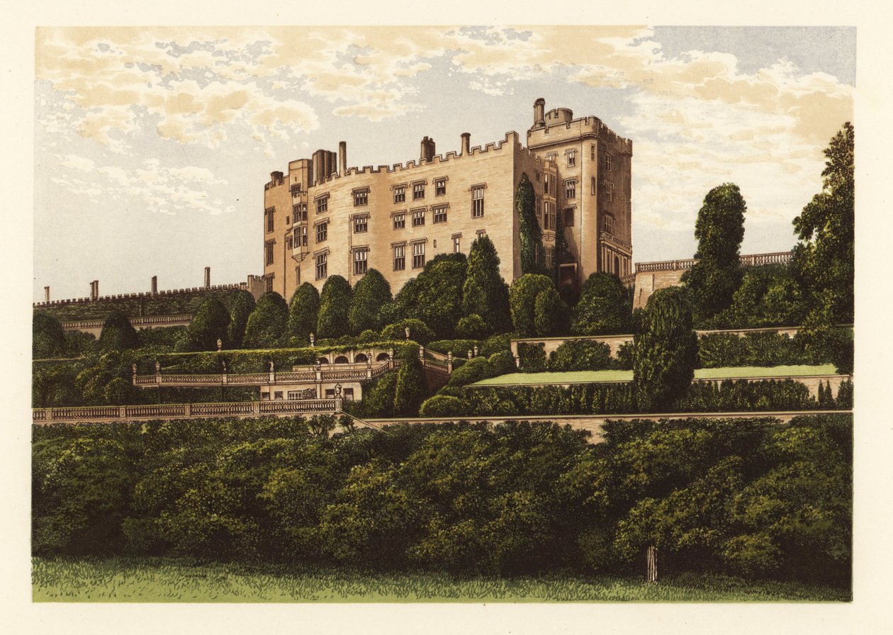 Powis Castle, Montgomeryshire, Wales. af Alexander Francis (after) Lydon