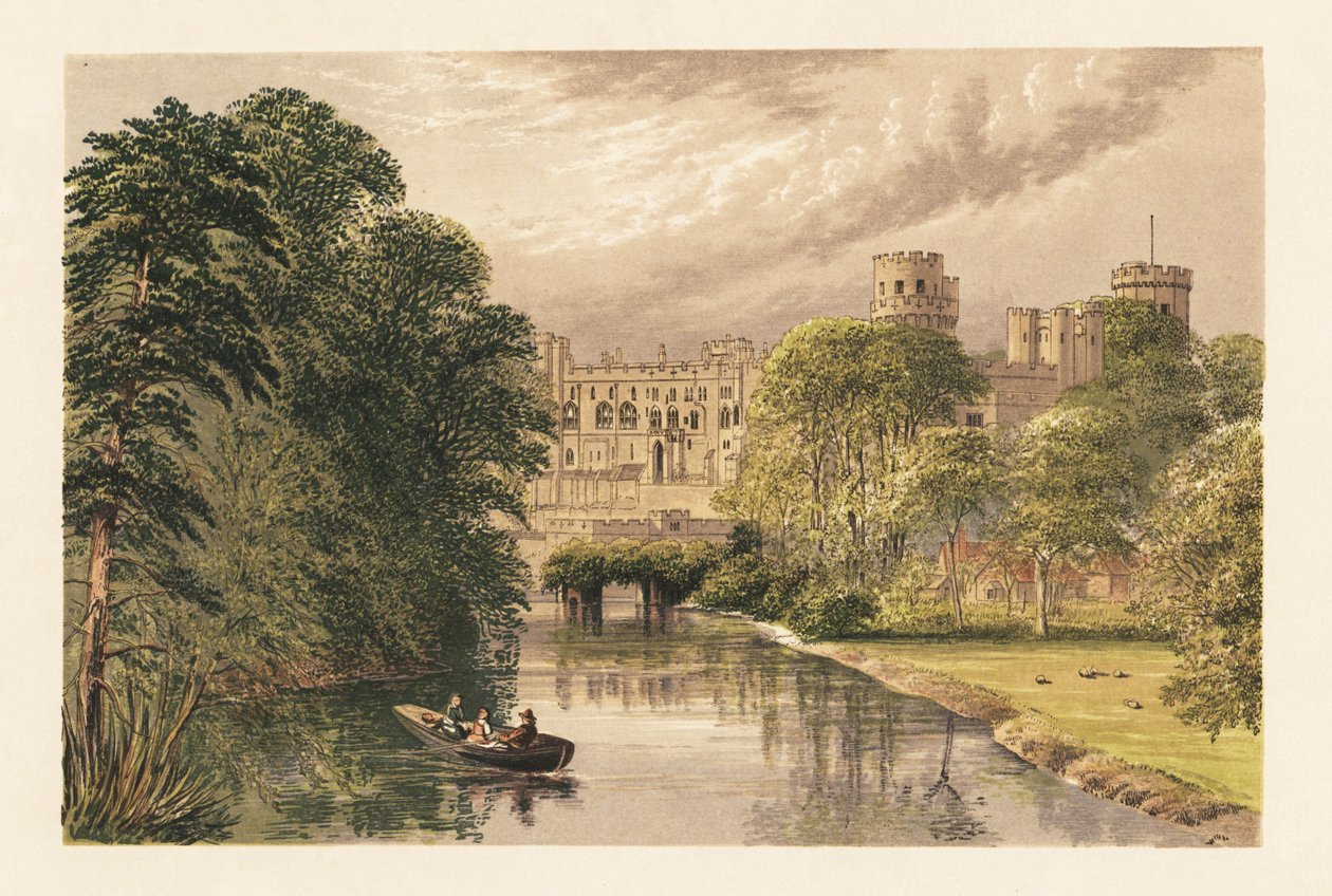 Warwick Castle, Warwickshire, England. af Alexander Francis (after) Lydon