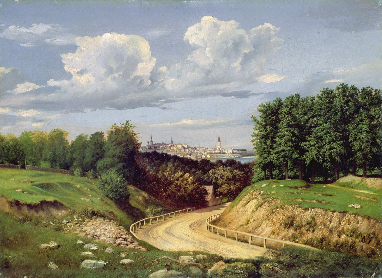 Udsigt over Tallinn af Alexander Georg Schlater