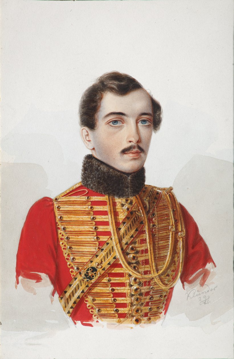 Portret af N.W. Novoskoltsev, 1839 af Alexander Ivanovich Klünder