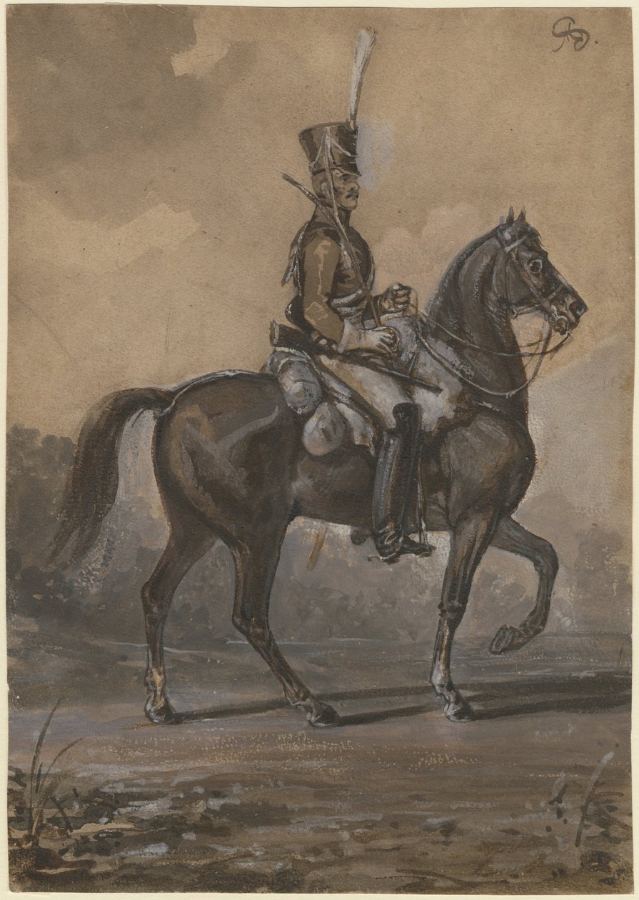 Russisk dragon, 1820 af Alexander Ivanovich Sauerweid