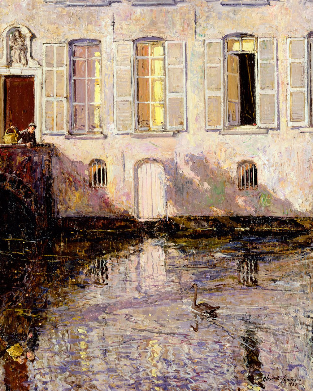 Fodring af svanerne, Brugge af Alexander Jamieson