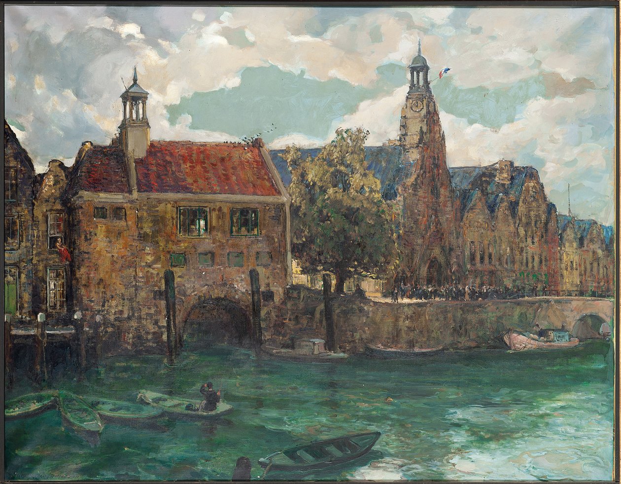 Søndag middag i Rotterdam (olie på lærred) af Alexander Jamieson