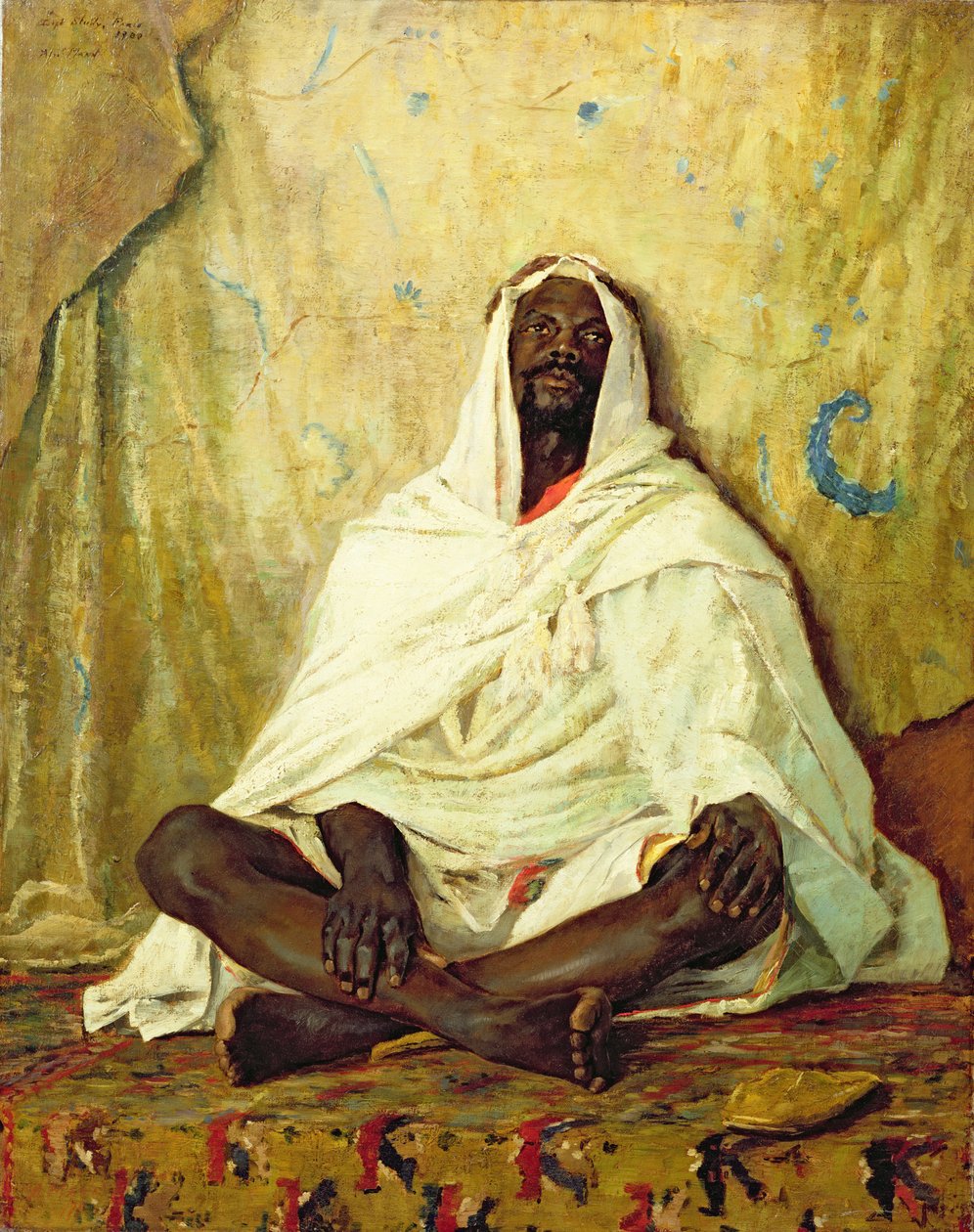 Siddende araber af Alexander Mann
