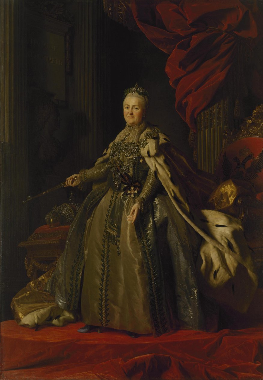 Portræt af Catherine II, 1776-77 af Alexander Roslin