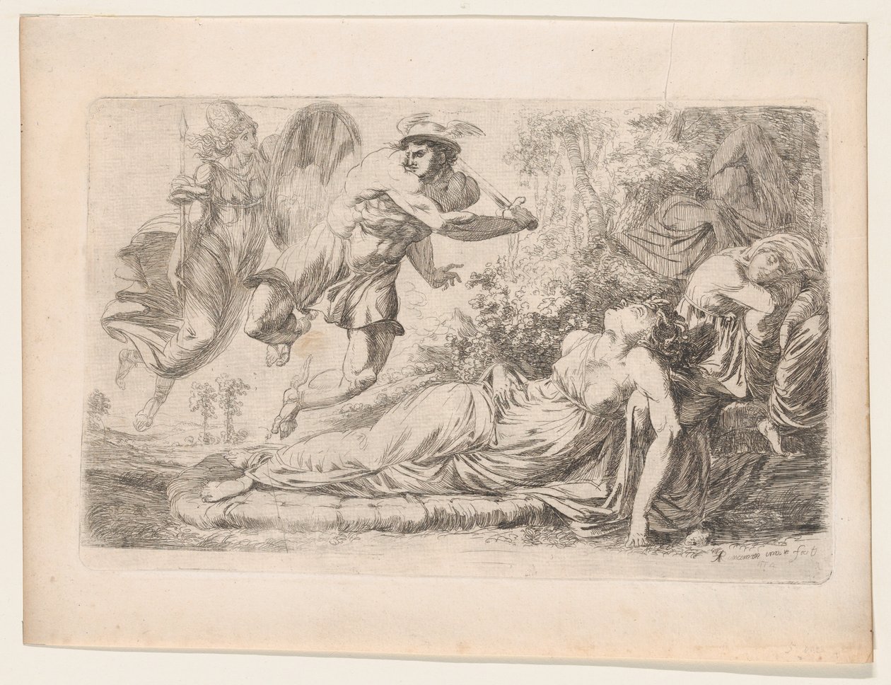 Perseus og den sovende medusa af Alexander Runciman