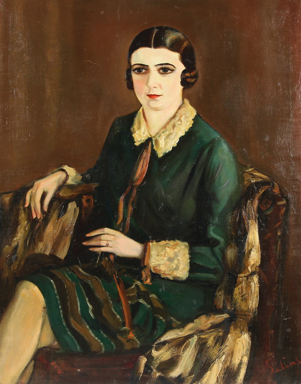 Portræt af Lilya Brik 1891-1978, 1921 af Alexander Silins