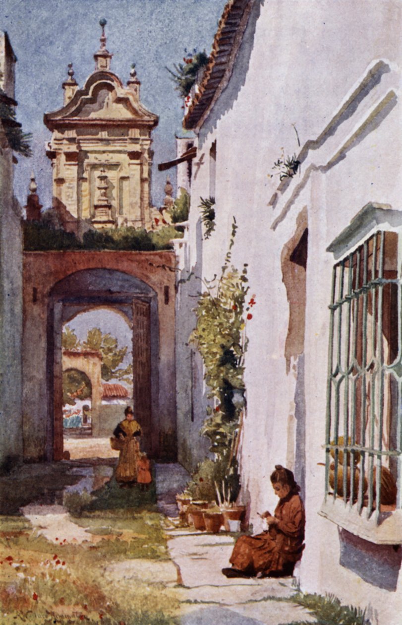 I Sevilla (farve litho) af Alexander Wallace Rimington