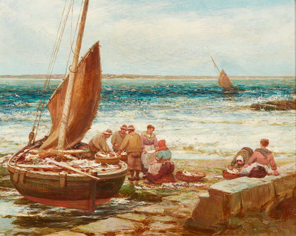 Bring in the Catch (olie på lærred) af Alexander Young