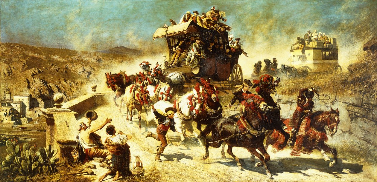Den spanske posttræner i Toledo, af Alexander von Wagner
