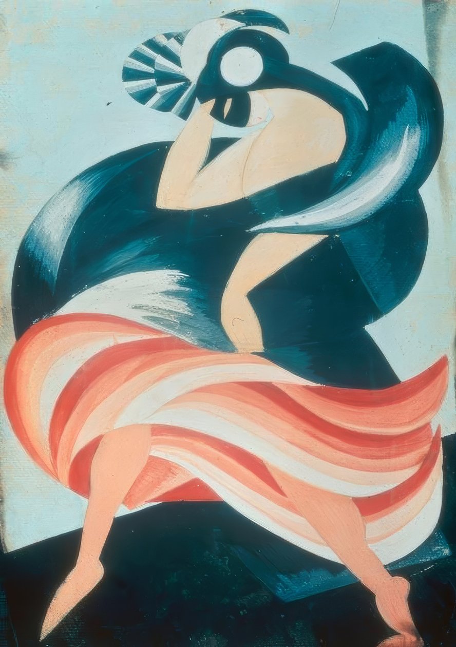 Figur af den 3. kvindelige maske af Alexandra Alexandrowna Exter