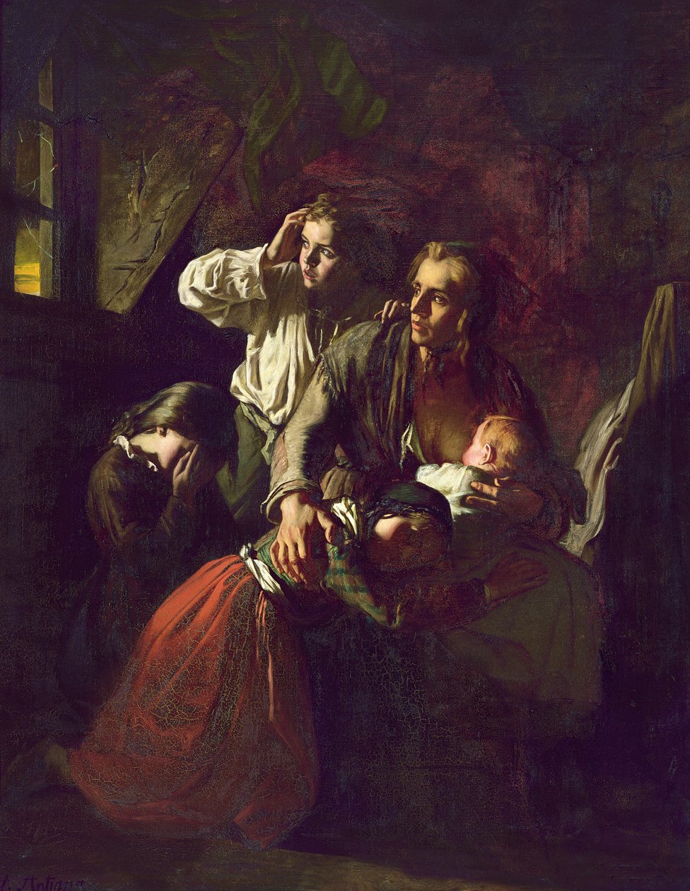 Et lyn af lyn, før 1848 af Alexandre Antigna